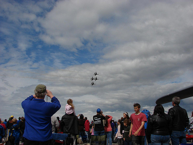 Enjoying the airshow at JBER, Alaska