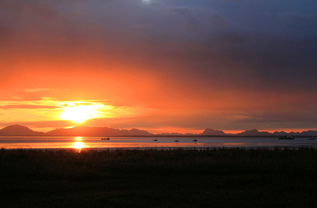 Sunset in Ekuk, Alaska